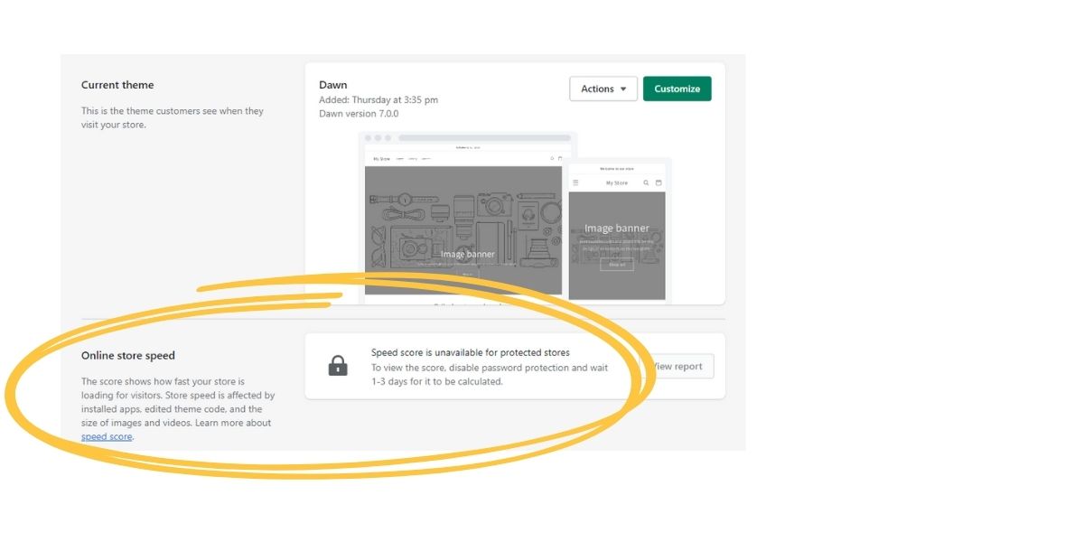 Shopify online store speed feature