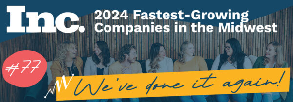 Metric Marketing Inc. 2024 Fastest Growing Companies in the Midwest Award Newsletter Graphic