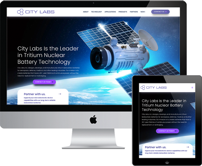 City Labs website preview via desktop and tablet