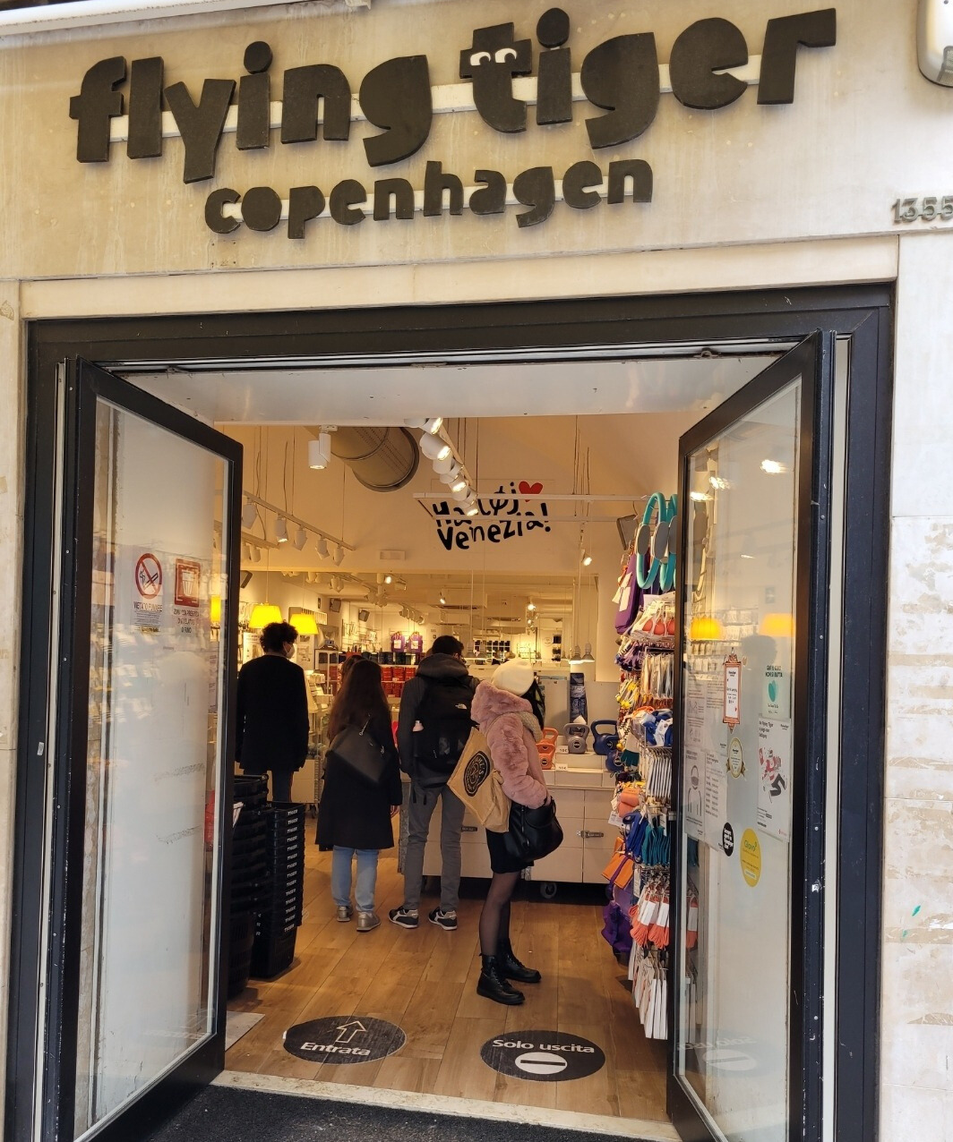 Entrance to the Flying Tiger Store Filled With Customers